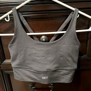 Set Active Ali form Scoop Y Bra - Charcoal Size: M